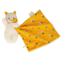 Carre Doudou Cat Yellow